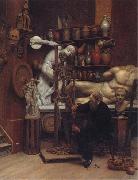 Samuel Butler Mr Heatherley's Holiday:an Incident in Studio Life oil painting artist